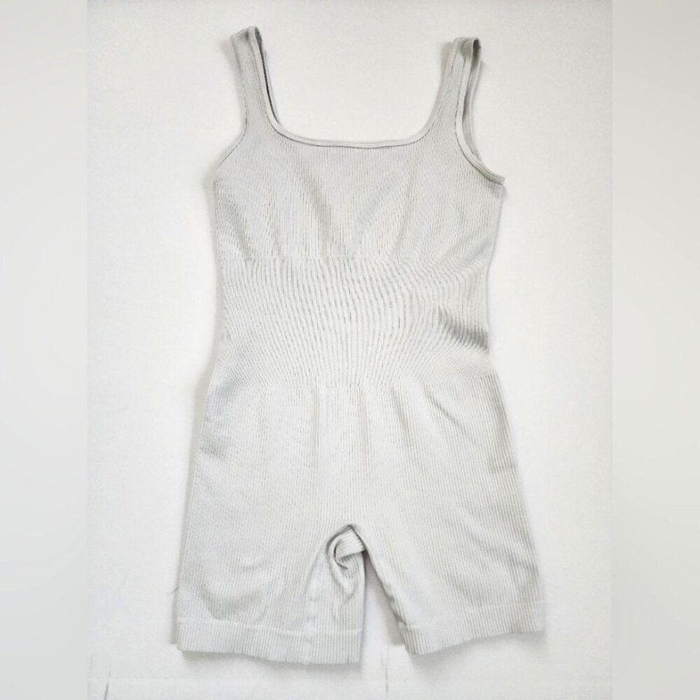Seamless Ribbed Biker Short Bodysuit One Piece Size Medium